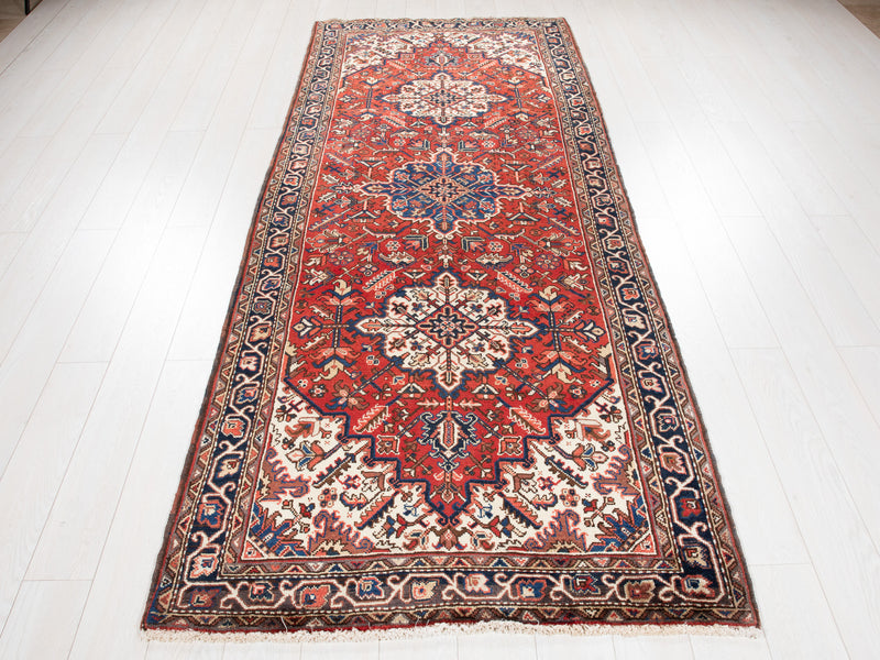 9' 9" x 4' Excellent Hand-Knotted Collectible Tribal Runner Rug - Yasi & Fara 