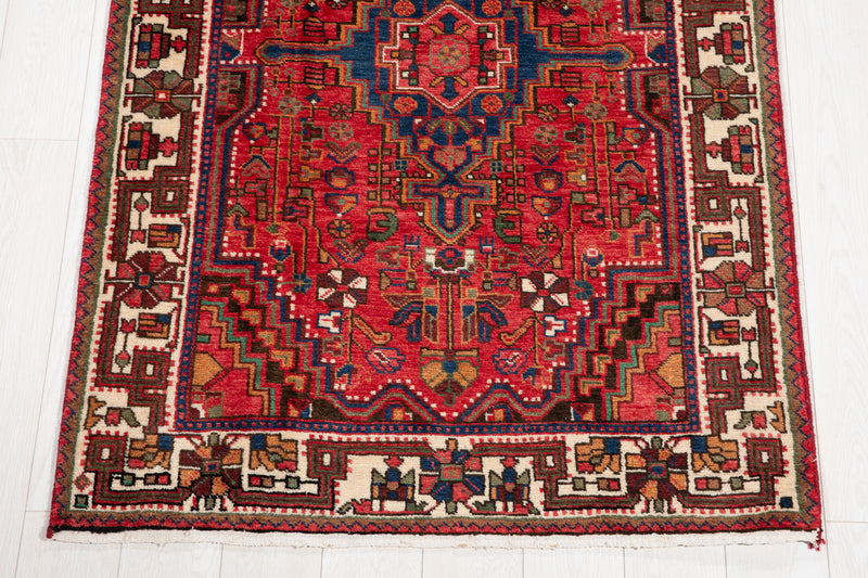 13' 8" x 3' 8" Excellent Hand-Knotted Vintage Collectible Tribal Runner Rug - Yasi & Fara 