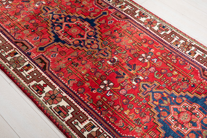 13' 8" x 3' 8" Excellent Hand-Knotted Vintage Collectible Tribal Runner Rug - Yasi & Fara 