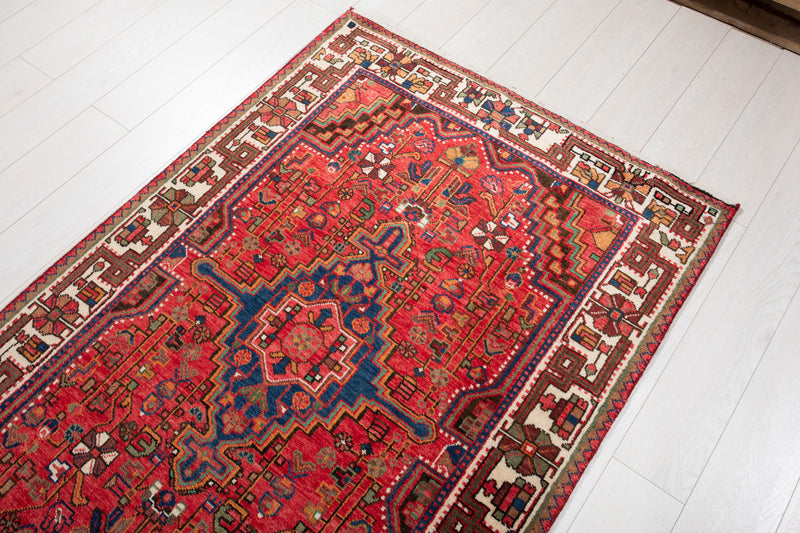 13' 8" x 3' 8" Excellent Hand-Knotted Vintage Collectible Tribal Runner Rug - Yasi & Fara 