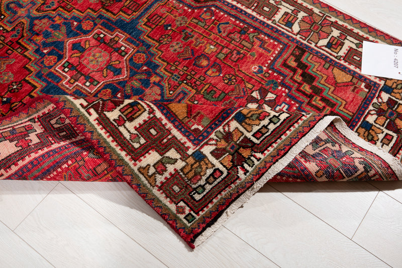 13' 8" x 3' 8" Excellent Hand-Knotted Vintage Collectible Tribal Runner Rug - Yasi & Fara 
