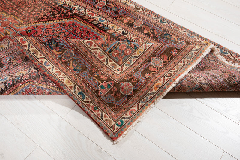 12' 6" x 4' Excellent Hand-Knotted Antique Collectible Tribal Runner Rug - Yasi & Fara 