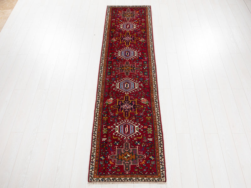 9' 5" x 2' 5" Excellent Hand-Knotted Vintage Tribal Runner Rug - Yasi & Fara 
