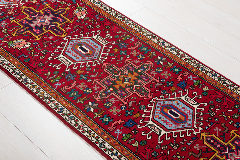 9' 5" x 2' 5" Excellent Hand-Knotted Vintage Tribal Runner Rug - Yasi & Fara 