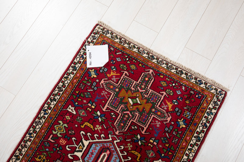 9' 5" x 2' 5" Excellent Hand-Knotted Vintage Tribal Runner Rug - Yasi & Fara 