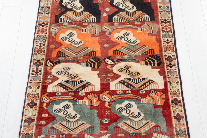 5' 3" x 3' 2" Excellent Hand-Knotted Antique Collectible Tribal Rug - Yasi & Fara 
