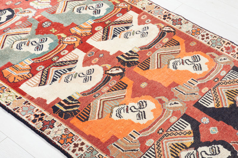 5' 3" x 3' 2" Excellent Hand-Knotted Antique Collectible Tribal Rug - Yasi & Fara 