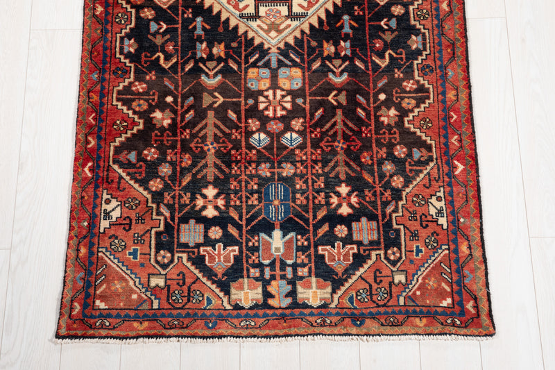 17' 1" x 3' 5" Excellent Hand-Knotted Vintage Collectible Tribal Runner Rug - Yasi & Fara 