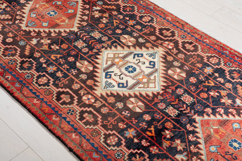 17' 1" x 3' 5" Excellent Hand-Knotted Vintage Collectible Tribal Runner Rug - Yasi & Fara 
