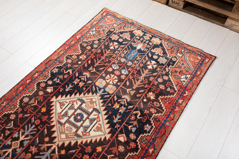 17' 1" x 3' 5" Excellent Hand-Knotted Vintage Collectible Tribal Runner Rug - Yasi & Fara 