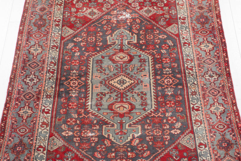 6' 1" x 4' 3" Excellent Hand-Knotted Antique Distressed Tribal Rug - Yasi & Fara 