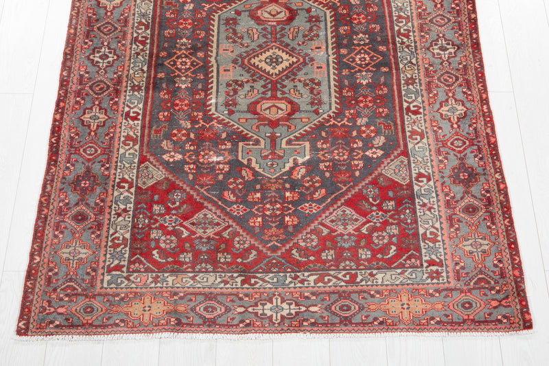 6' 1" x 4' 3" Excellent Hand-Knotted Antique Distressed Tribal Rug - Yasi & Fara 