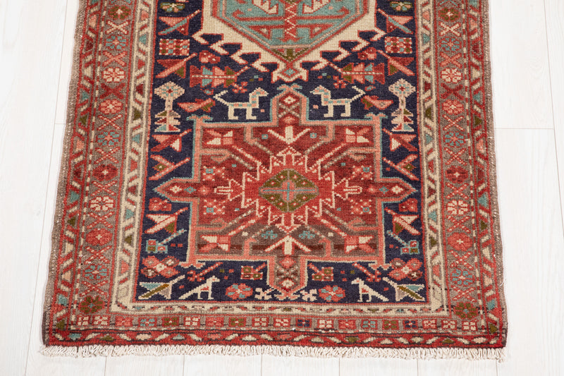 10' 9" x 2' 10" Excellent Hand-Knotted Antique Collectible Tribal Runner Rug - Yasi & Fara 