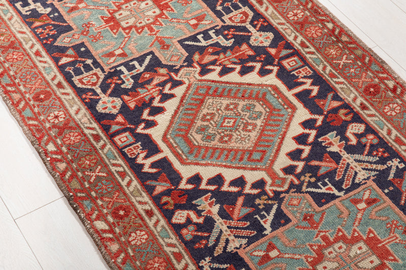 10' 9" x 2' 10" Excellent Hand-Knotted Antique Collectible Tribal Runner Rug - Yasi & Fara 