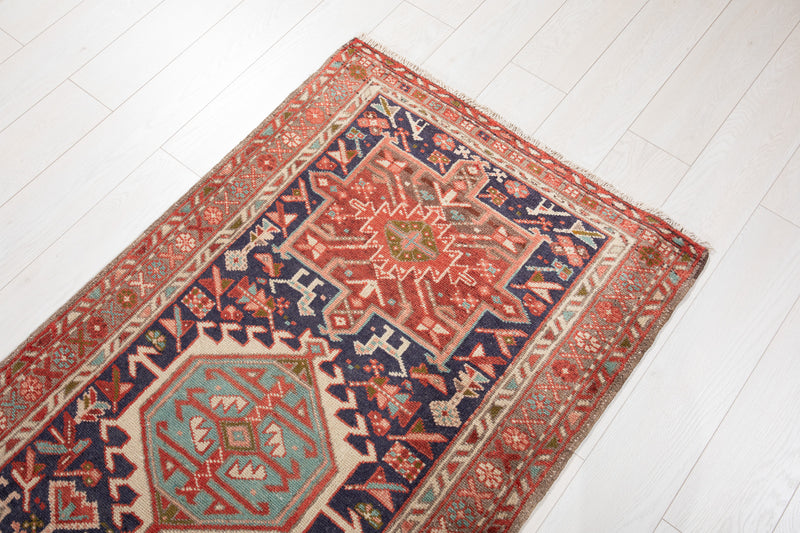 10' 9" x 2' 10" Excellent Hand-Knotted Antique Collectible Tribal Runner Rug - Yasi & Fara 