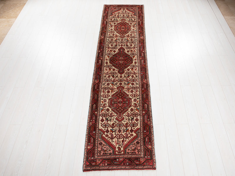 10' 11" x 2' 7" Excellent Hand-Knotted Collectible Vintage Tribal Runner Rug - Yasi & Fara 