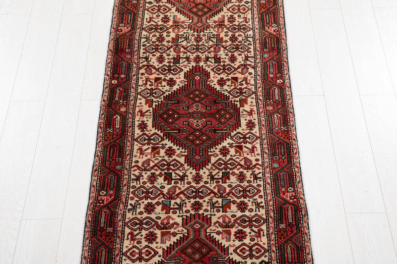 10' 11" x 2' 7" Excellent Hand-Knotted Collectible Vintage Tribal Runner Rug - Yasi & Fara 