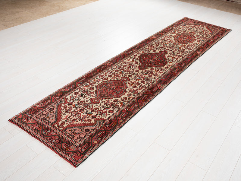 10' 11" x 2' 7" Excellent Hand-Knotted Collectible Vintage Tribal Runner Rug - Yasi & Fara 