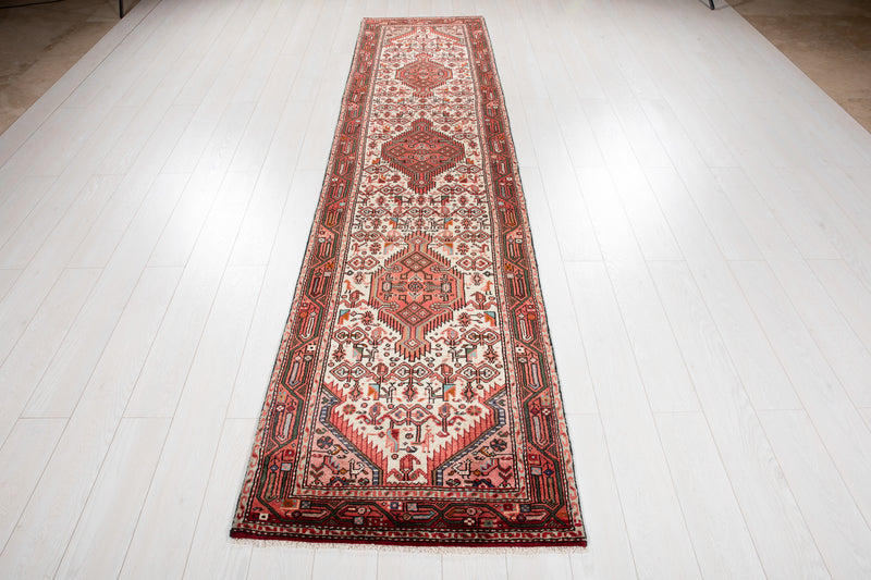 10' 11" x 2' 7" Excellent Hand-Knotted Collectible Vintage Tribal Runner Rug - Yasi & Fara 
