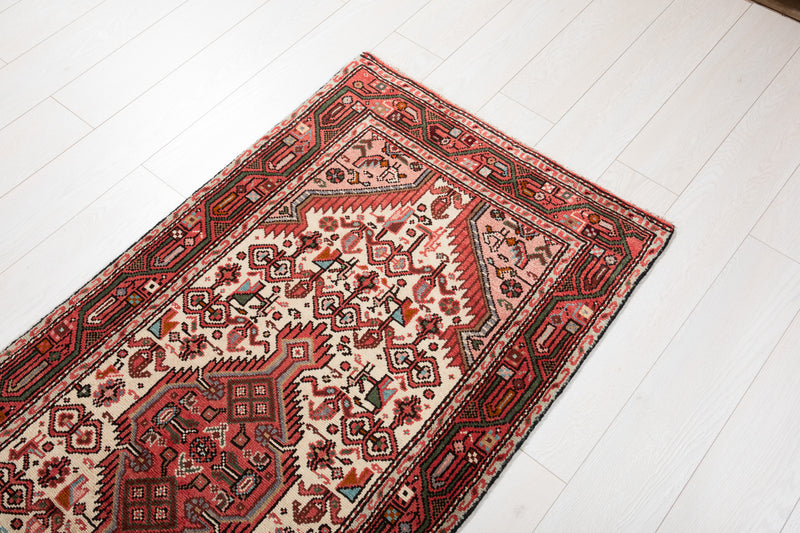 10' 11" x 2' 7" Excellent Hand-Knotted Collectible Vintage Tribal Runner Rug - Yasi & Fara 
