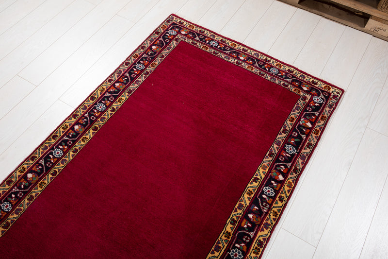 13' 10" x 3' 5" Excellent Hand-Knotted Vintage Collectible Runner Rug - Yasi & Fara 