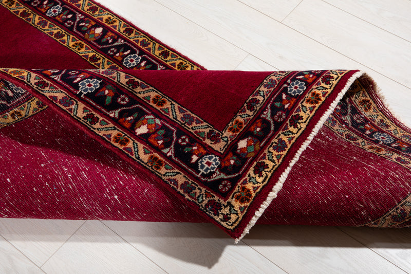 13' 10" x 3' 5" Excellent Hand-Knotted Vintage Collectible Runner Rug - Yasi & Fara 