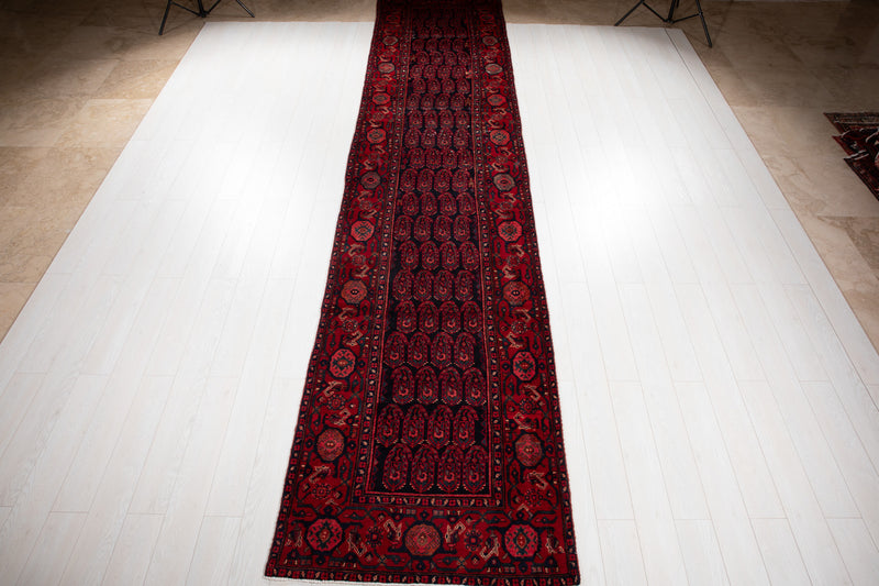 16' 9" x 3' 7" Excellent Hand-Knotted Antique Collectible Tribal Runner Rug - Yasi & Fara 