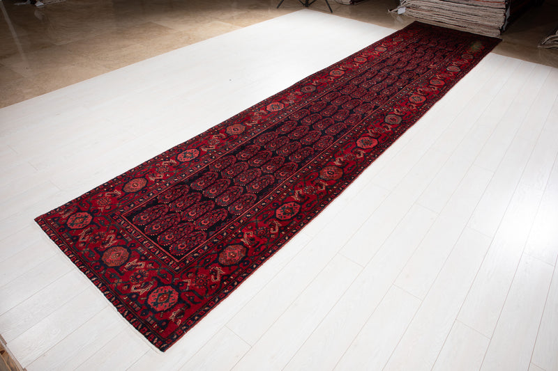 16' 9" x 3' 7" Excellent Hand-Knotted Antique Collectible Tribal Runner Rug - Yasi & Fara 