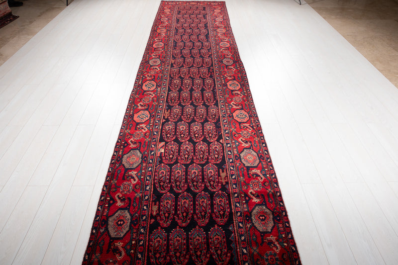 16' 9" x 3' 7" Excellent Hand-Knotted Antique Collectible Tribal Runner Rug - Yasi & Fara 