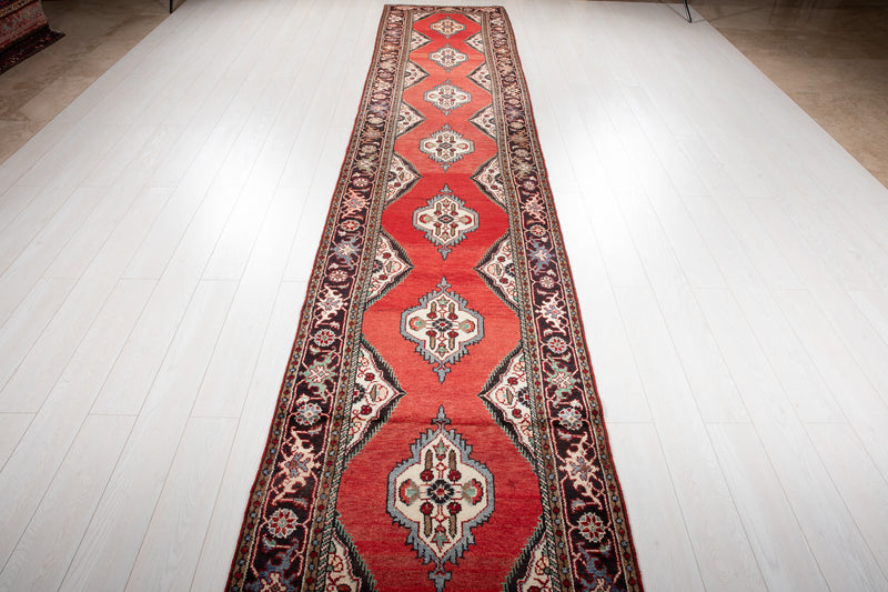 17' 2" x 3' 1" Excellent Hand-Knotted Vintage Long Tribal Runner Rug - Yasi & Fara 