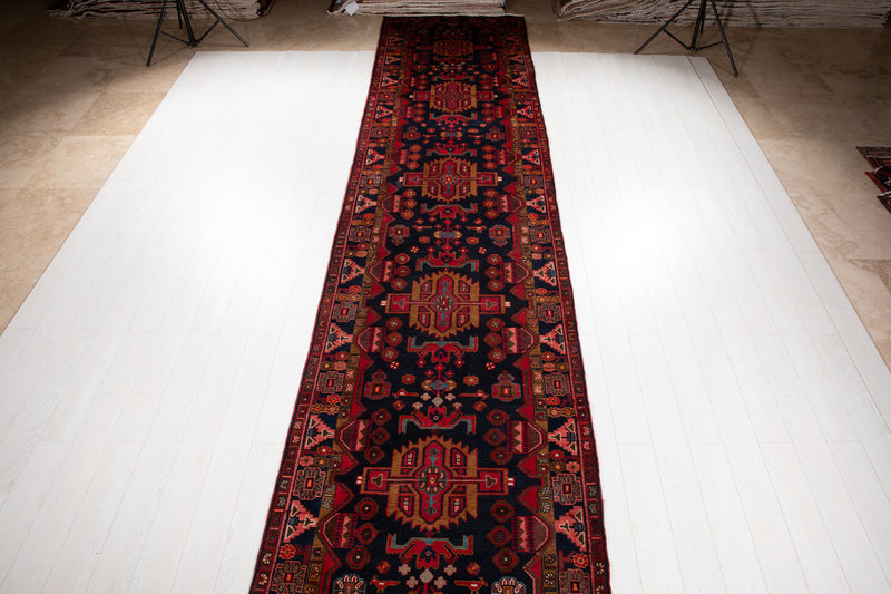 17' 10" x 4' Excellent Hand-Knotted Vintage Collectible Tribal Runner Rug - Yasi & Fara 