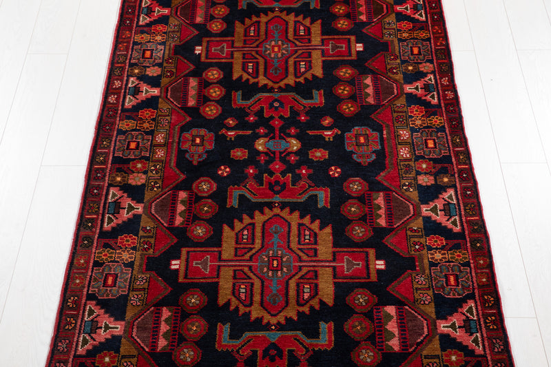 17' 10" x 4' Excellent Hand-Knotted Vintage Collectible Tribal Runner Rug - Yasi & Fara 