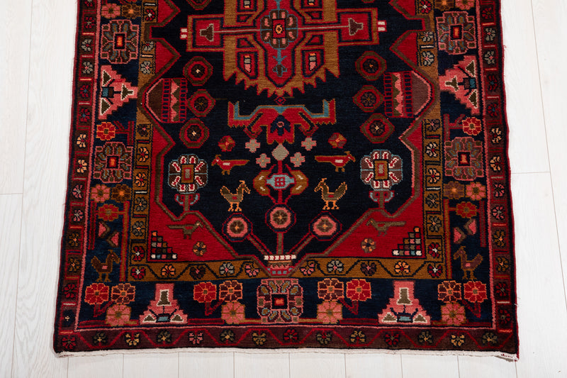 17' 10" x 4' Excellent Hand-Knotted Vintage Collectible Tribal Runner Rug - Yasi & Fara 