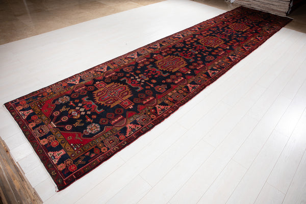 17' 10" x 4' Excellent Hand-Knotted Vintage Collectible Tribal Runner Rug - Yasi & Fara 
