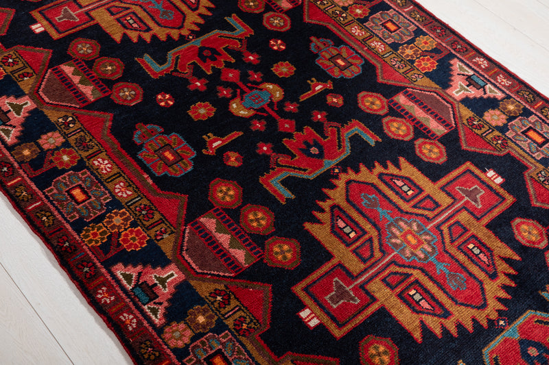 17' 10" x 4' Excellent Hand-Knotted Vintage Collectible Tribal Runner Rug - Yasi & Fara 