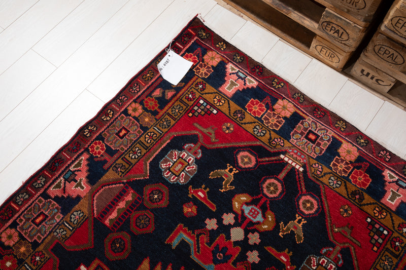 17' 10" x 4' Excellent Hand-Knotted Vintage Collectible Tribal Runner Rug - Yasi & Fara 