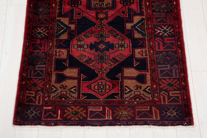 10' 1" x 3' 9" Excellent Hand-Knotted Vintage Tribal Runner Rug - Yasi & Fara 