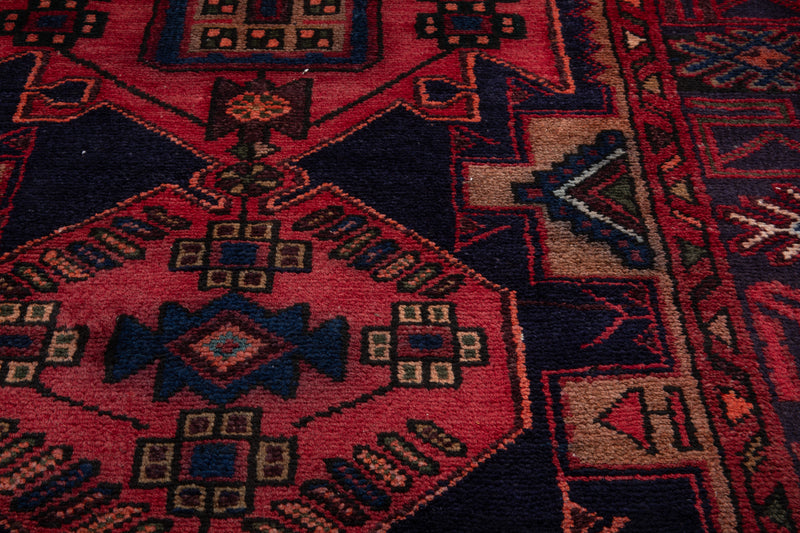 10' 1" x 3' 9" Excellent Hand-Knotted Vintage Tribal Runner Rug - Yasi & Fara 