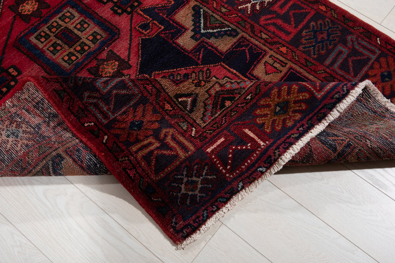 10' 1" x 3' 9" Excellent Hand-Knotted Vintage Tribal Runner Rug - Yasi & Fara 