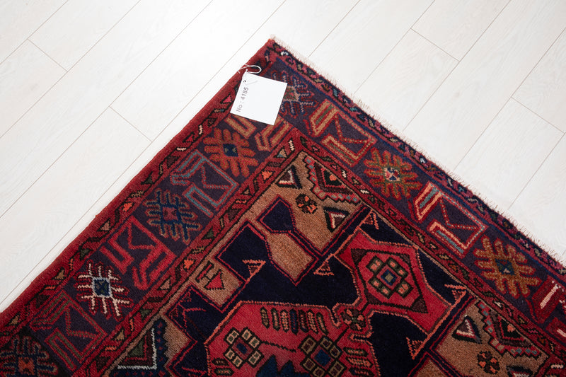 10' 1" x 3' 9" Excellent Hand-Knotted Vintage Tribal Runner Rug - Yasi & Fara 