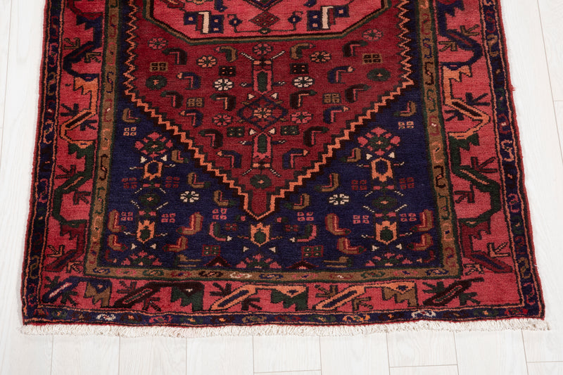 9' 11" x 3' 8" Excellent Hand-Knotted Vintage Tribal Runner Rug - Yasi & Fara 