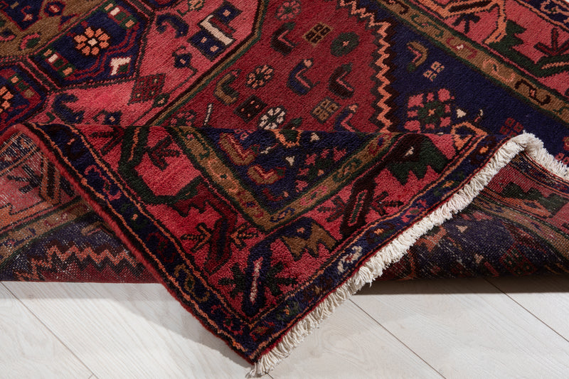 9' 11" x 3' 8" Excellent Hand-Knotted Vintage Tribal Runner Rug - Yasi & Fara 