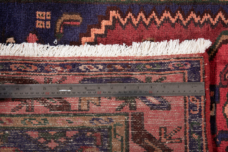 9' 11" x 3' 8" Excellent Hand-Knotted Vintage Tribal Runner Rug - Yasi & Fara 