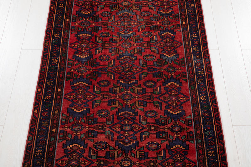 9' 11" x 3' 7" Excellent Hand-Knotted Vintage Tribal Runner Rug - Yasi & Fara 