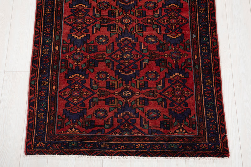 9' 11" x 3' 7" Excellent Hand-Knotted Vintage Tribal Runner Rug - Yasi & Fara 
