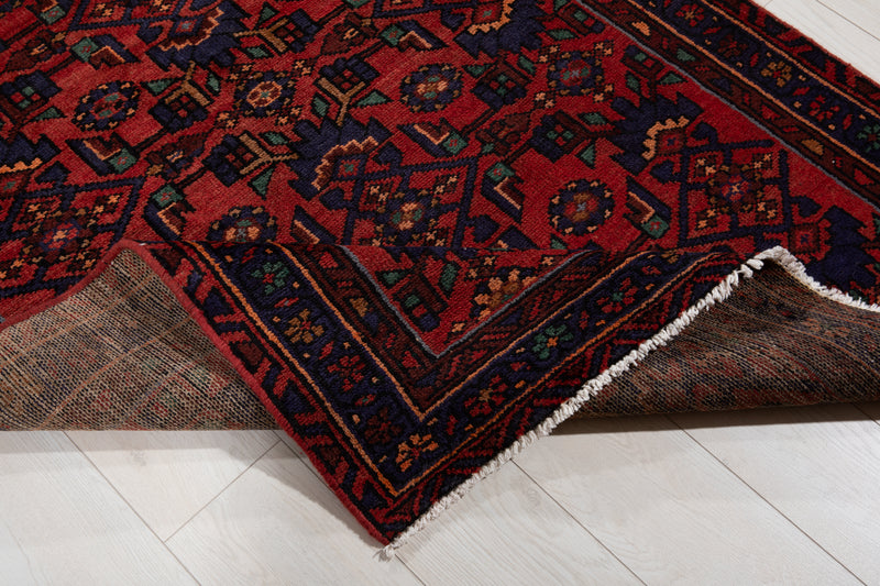 9' 11" x 3' 7" Excellent Hand-Knotted Vintage Tribal Runner Rug - Yasi & Fara 