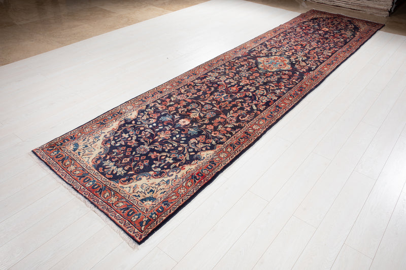 15' 3" x 3' 7" Excellent Hand-Knotted Collectible Vintage Tribal Runner Rug - Yasi & Fara 