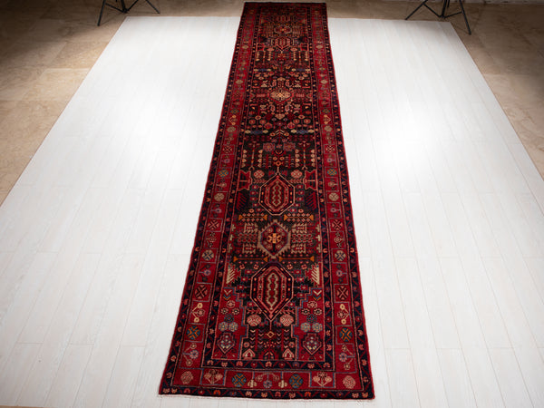 16' 4" x 3' 6" Excellent Hand-Knotted Collectible Vintage Tribal Runner Rug - Yasi & Fara 