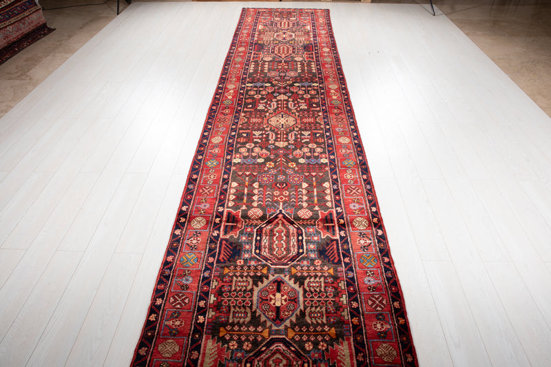 16' 4" x 3' 6" Excellent Hand-Knotted Collectible Vintage Tribal Runner Rug - Yasi & Fara 