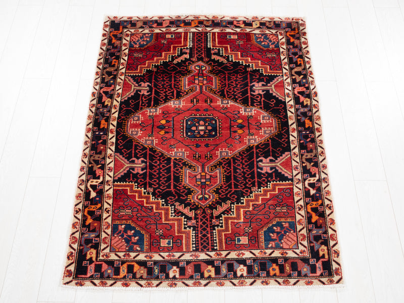 5' 5" x 3' 8" Excellent Hand-Knotted Vintage Collectible Tribal Rug - Yasi & Fara 